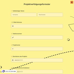 Projektverfolgungsformular