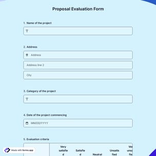 Proposal Evaluation Form