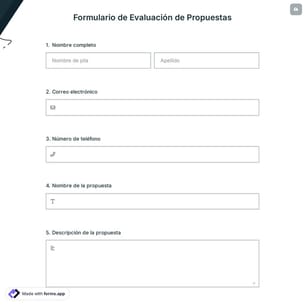 Formulario de Evaluación de Propuestas