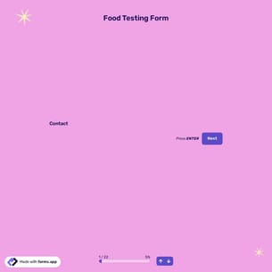 Food Testing Form