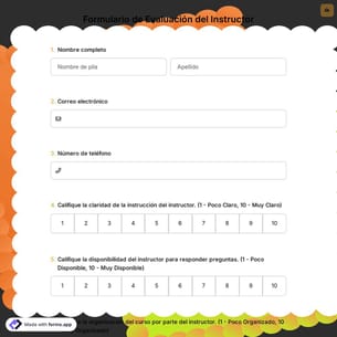 Formulario de Evaluación del Instructor
