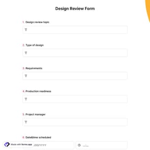Design Review Form