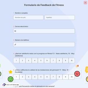 Formulario de Feedback de Fitness