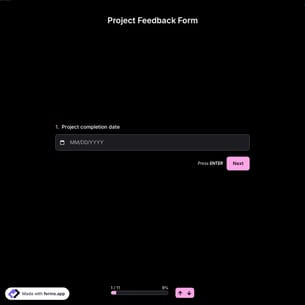 Project Feedback Form