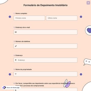 Formulário de Depoimento Imobiliário