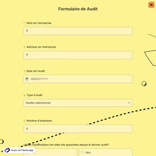 Formulaire de Audit