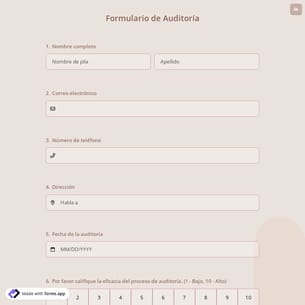 Formulario de Auditoría