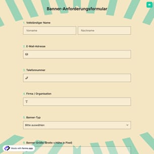 Banner-Anforderungsformular