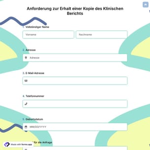 Anforderung zur Erhalt einer Kopie des Klinischen Berichts