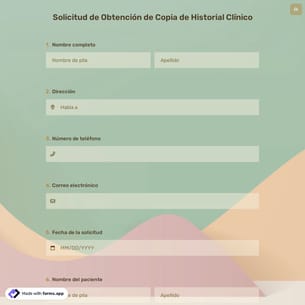 Solicitud de Obtención de Copia de Historial Clínico