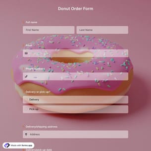 Donut Order Form