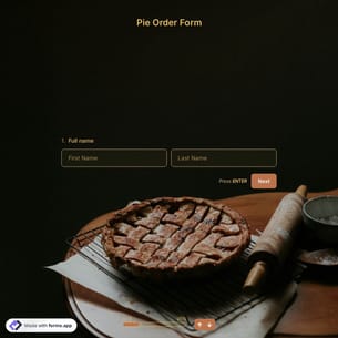Pie Order Form