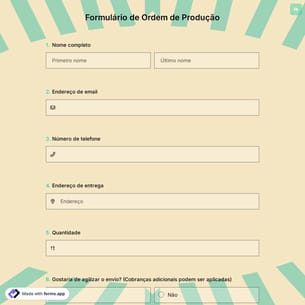 Formulário de Ordem de Produção