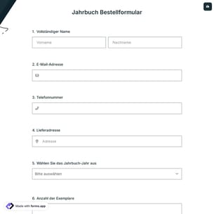 Jahrbuch Bestellformular