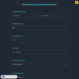 Elektronisches Schadensformular