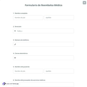 Formulario de Reembolso Médico