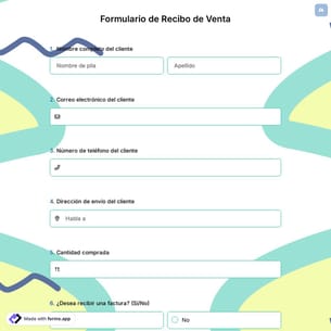 Formulario de Recibo de Venta