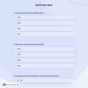 Earth Day Quiz
