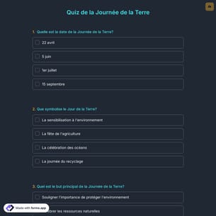 Quiz de la Journée de la Terre
