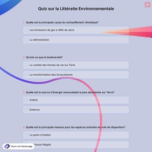 Quiz sur la Littératie Environnementale