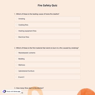 Fire Safety Quiz