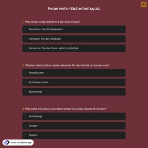 Feuerwehr-Sicherheitsquiz