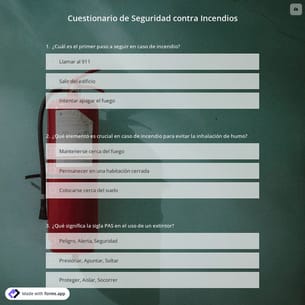 Cuestionario de Seguridad contra Incendios