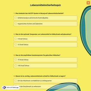 Lebensmittelsicherheitsquiz