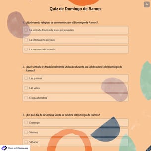 Quiz de Domingo de Ramos