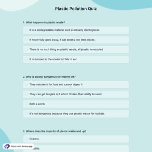 Plastic Pollution Quiz