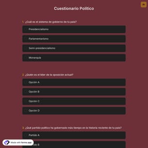 Cuestionario Político
