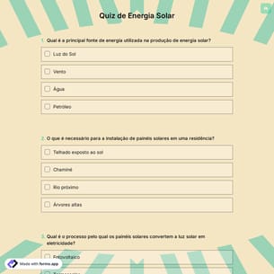 Quiz de Energia Solar