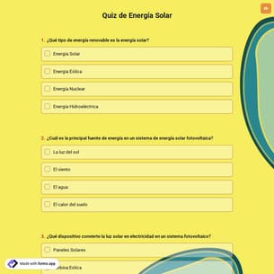Quiz de Energía Solar