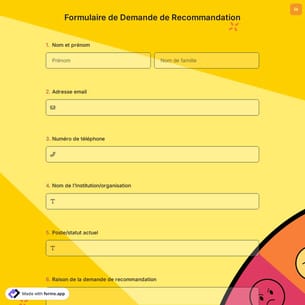 Formulaire de Demande de Recommandation