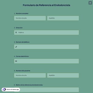 Formulario de Referencia al Endodoncista