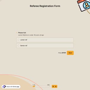 Referee Registration Form