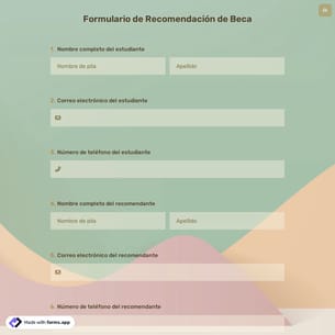 Formulario de Recomendación de Beca