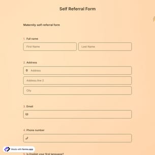 Self Referral Form