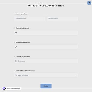 Formulário de Auto-Referência