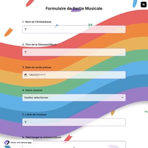 Formulaire de Sortie Musicale
