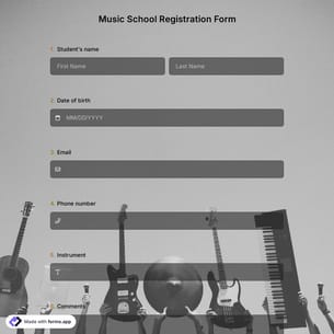 Music School Registration Form