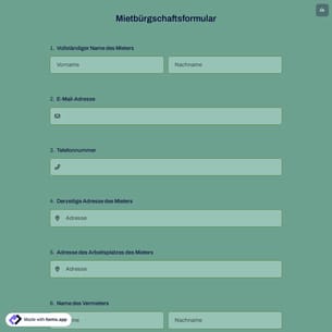 Mietbürgschaftsformular