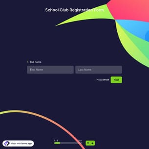 School Club Registration Form