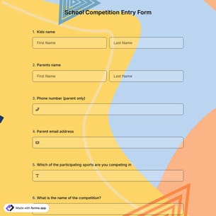 School Competition Entry Form