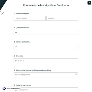 Formulario de Inscripción al Seminario
