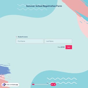 Summer School Registration Form