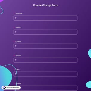 Course Change Form