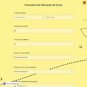 Formulário de Alteração de Curso