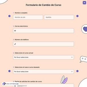 Formulario de Cambio de Curso