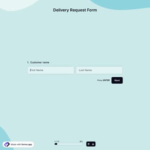 Delivery Request Form